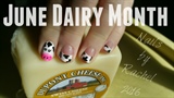 June Dairy Month cow nail art 