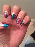 Pink,red,blue I Did On My Nails 