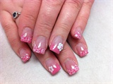 Pink with Floral Stamps and 3D Flower