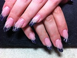 Edge Nails with Hand Painting