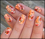 Nail art hibiscus