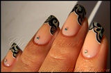 Nail art french holographique