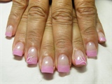 Frosted pink with a pearl top coat
