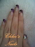 White, Purple Glitter