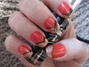 Orange with gold tips