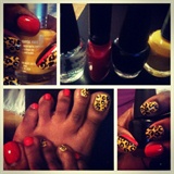 Red Black and Yellow Leopard