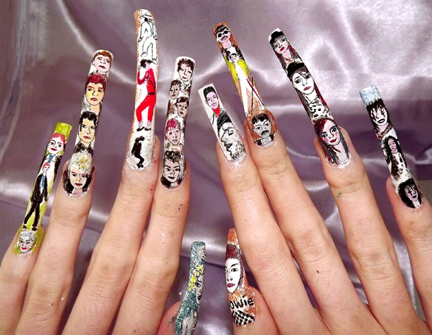 80s Nail Art with Feathers - wide 4