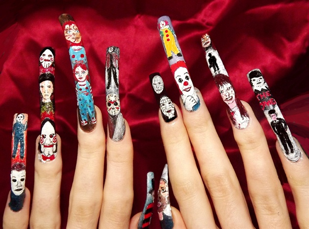 Horror movie character nail art.Full lot