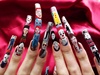 Horror movie character nail art.Full