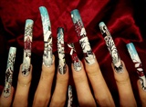 Full line up -winter nail art theme.