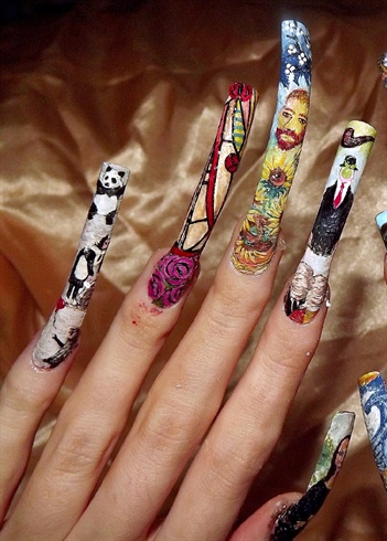 Famous artist nail theme..