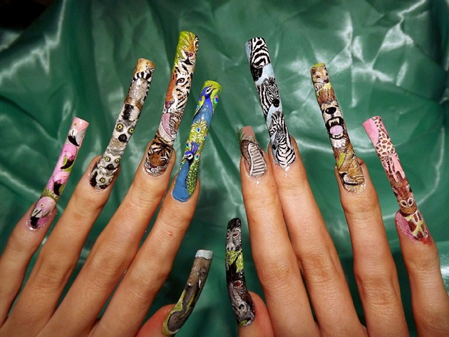 More of the wildlife nail art..