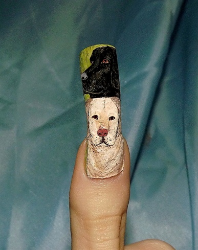 Labrador dog nail art..