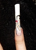 *Design in progress- snow white nail