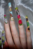 Butterfly nail art theme..