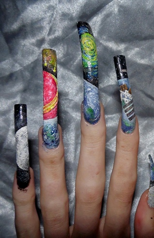 Space nail art..
