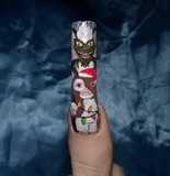 Christmas movies nail art.. Gremlins