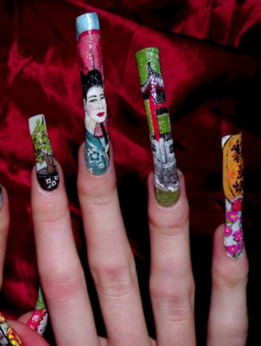 Chinese New Year inspired nail art