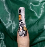 Jack Daniels &amp; cigarette nail art