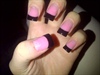 inspired jwoww black and pink french