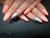 peach summer nails