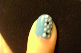 blue with side polka dots