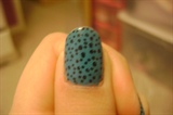 blue with black spots
