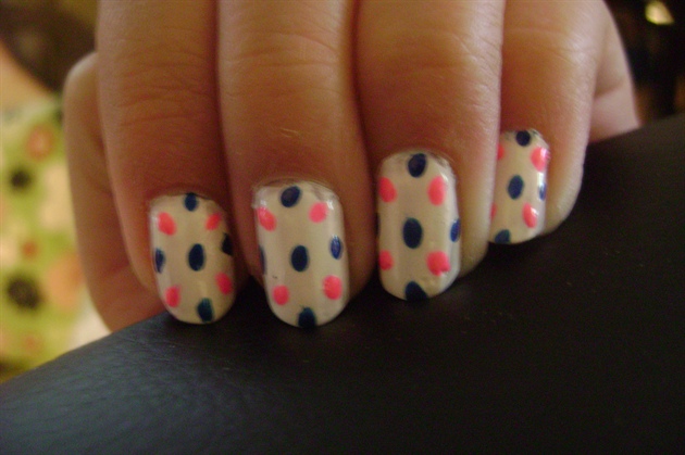 pink and blue polka dots