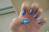 blue with blue and sparkle design