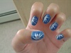blue with blue and sparkle design