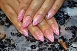 Glitter Almond nails