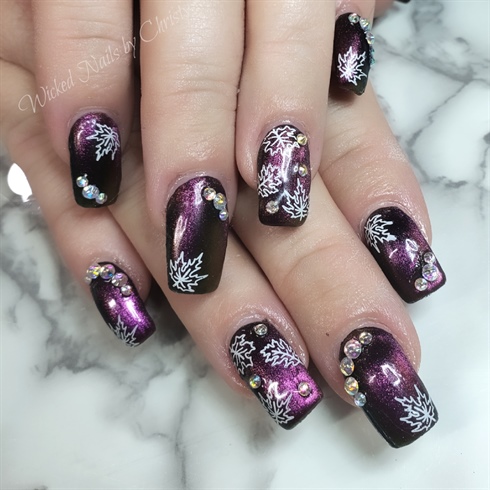 fall purple nails