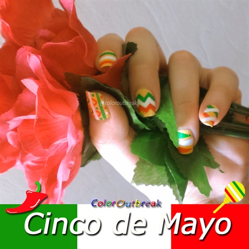 ✿Cinco de Mayo Nail Art Designs✿