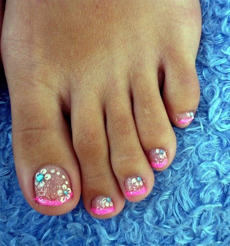 Pink French Pedicure