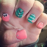 Teal And Pink