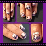 Purple Leopard Tips and Bling