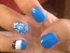 Blue abstract nails