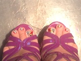 Ruby Zebra Abstract Twist--Toes