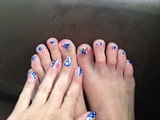 Independently Pretty--4th of July Toes