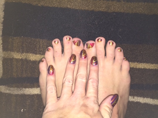Turkey Time--Thanksgiving Design Toes