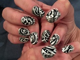 Silver and Charcoal Deco 