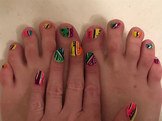 Playful Neons--Toes 