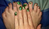 Celtic Swirls and Shimmer--Toes 