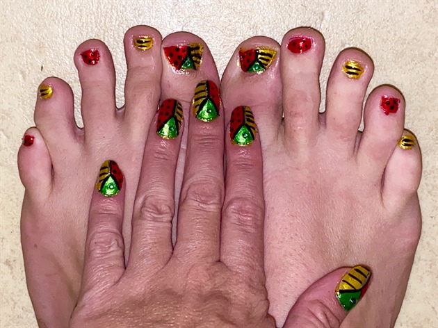 Ladybugs and Bees--Toes 