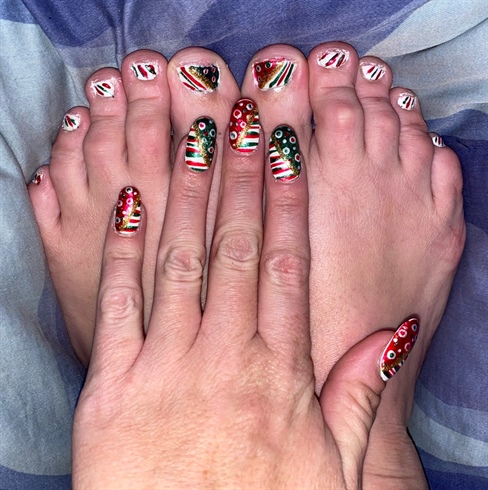 Candy Canes and Baubles--Toes 