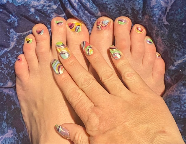 Easter Eggs in Abstract--Toes 