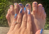 Abstract Stars and Stripes--Toes 
