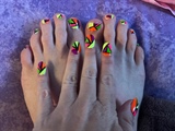 Stained Glass Neon--Toes 