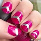 Pink &amp; Silver Chevrons