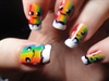 Rainbow In The Clouds Kawaii Nails